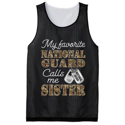 My Favorite National Guard Calls Me Sister Proud Army Sister Mesh Reversible Basketball Jersey Tank