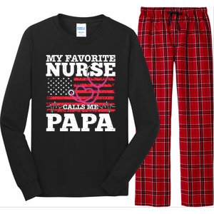 My Favorite Nurse Calls Me Papa Long Sleeve Pajama Set