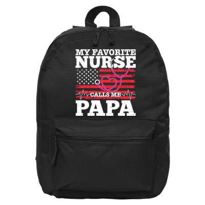 My Favorite Nurse Calls Me Papa 16 in Basic Backpack