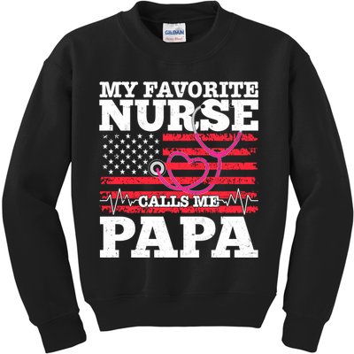My Favorite Nurse Calls Me Papa Kids Sweatshirt