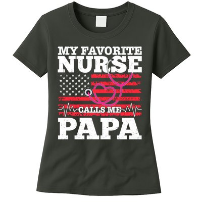 My Favorite Nurse Calls Me Papa Womens T-Shirt