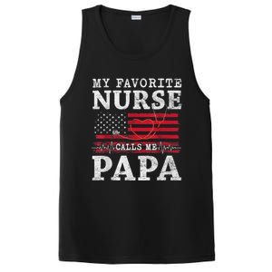 My Favorite Nurse Calls Me Papa Fathers Day Usa Flag PosiCharge Competitor Tank