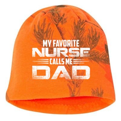 My Favorite Nurse Calls Me Dad Nursing Dad Kati - Camo Knit Beanie