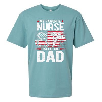 My Favorite Nurse Calls Me Dad Fathers Day Sueded Cloud Jersey T-Shirt