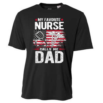 My Favorite Nurse Calls Me Dad Fathers Day Cooling Performance Crew T-Shirt