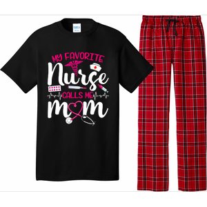 My Favorite Nurse Calls Me Mom Flowers Cute Mother Day Gift Pajama Set