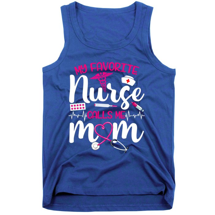 My Favorite Nurse Calls Me Mom Flowers Cute Mother Day Gift Tank Top