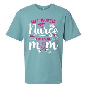 My Favorite Nurse Calls Me Mom Flowers Cute Mother Day Gift Sueded Cloud Jersey T-Shirt