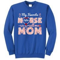 My Favorite Nurse Calls Me Mom Mothers Day Scrub Top Gift Sweatshirt