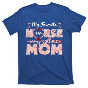 My Favorite Nurse Calls Me Mom Mothers Day Scrub Top Gift T-Shirt