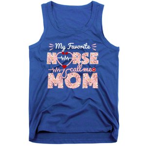 My Favorite Nurse Calls Me Mom Mothers Day Scrub Top Gift Tank Top