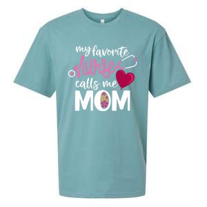 My Favorite Nurse Calls Me Mom RnS Mommy MotherS Day Mama Gift Sueded Cloud Jersey T-Shirt