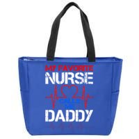 My Favorite Nurse Calls Me Daddy Cool Vintage Nurse Dad Gift Zip Tote Bag