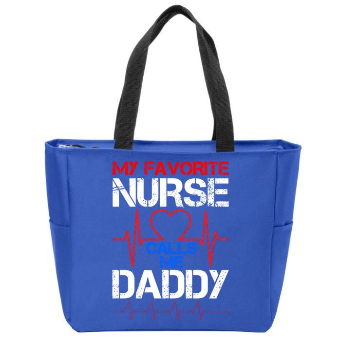 My Favorite Nurse Calls Me Daddy Cool Vintage Nurse Dad Gift Zip Tote Bag