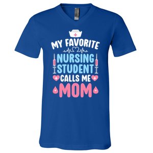 My Favorite Nursing Student Mom Future Nurse Mom Gift V-Neck T-Shirt