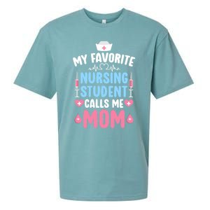 My Favorite Nursing Student Mom Future Nurse Mom Gift Sueded Cloud Jersey T-Shirt