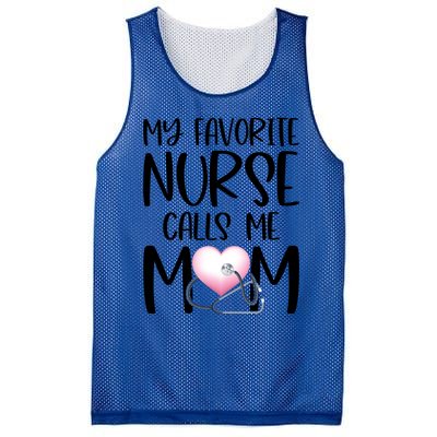 My Favorite Nurse Calls Me Mom Nurse Life Mom Gift Rn Np Lvn Gift Mesh Reversible Basketball Jersey Tank