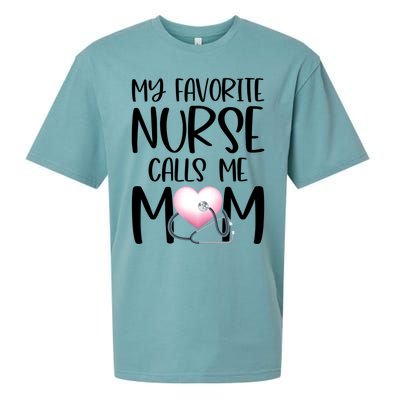 My Favorite Nurse Calls Me Mom Nurse Life Mom Gift Rn Np Lvn Gift Sueded Cloud Jersey T-Shirt