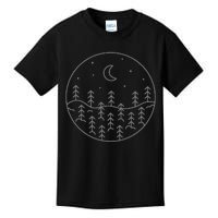 Minimal Forest Nature Outdoor Camping Hiking Kids T-Shirt