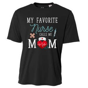 My Favorite Nurse Calls Me Mom Stethoscope Mother Nurse Cooling Performance Crew T-Shirt