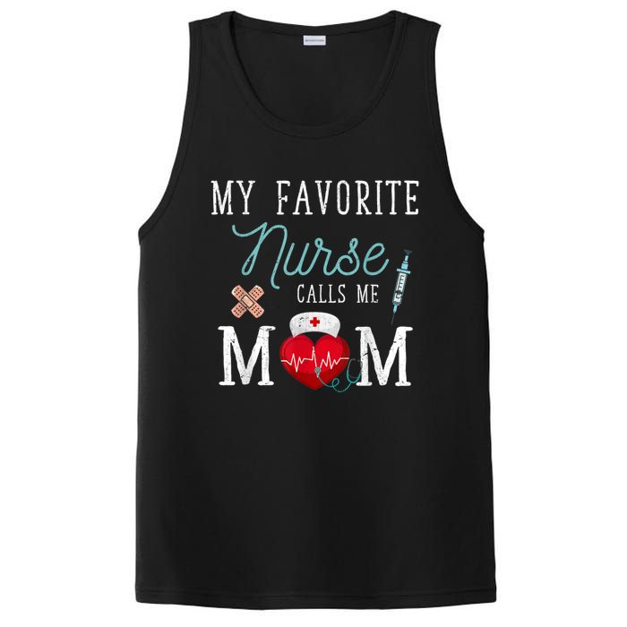 My Favorite Nurse Calls Me Mom Stethoscope Mother Nurse PosiCharge Competitor Tank