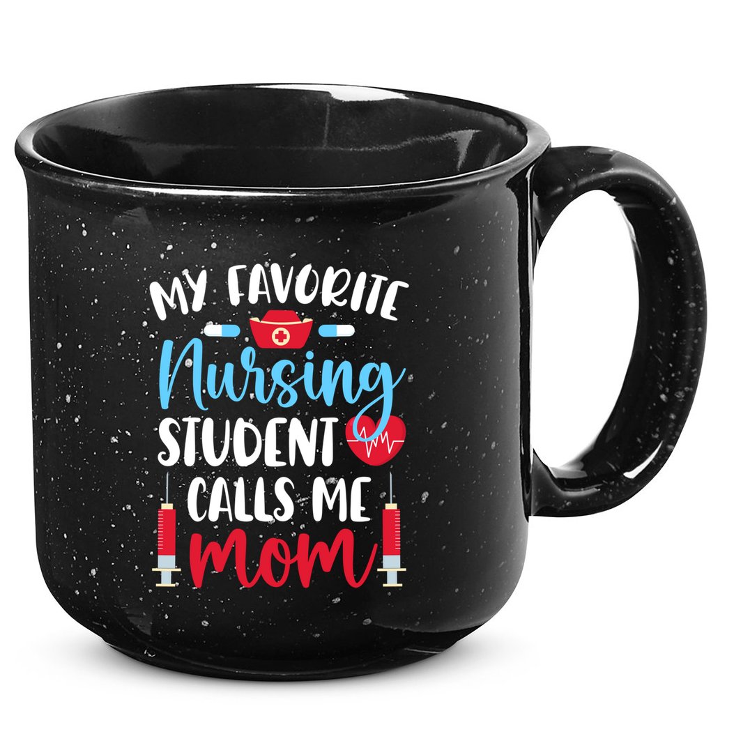 My Favorite Nursing Student Mom Future Nurse Mom Gift 15oz Campfire Ceramic Mug