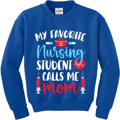 My Favorite Nursing Student Mom Future Nurse Mom Gift Kids Sweatshirt