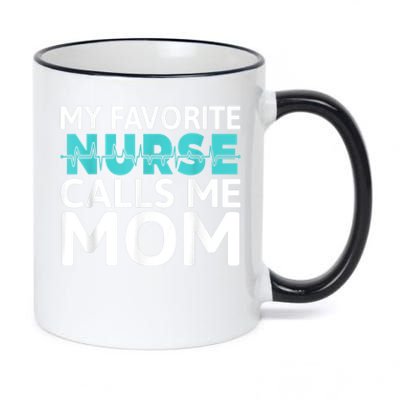 My Favorite Nurse Calls Me Mom Daughter Hospital Nursing 11oz Black Color Changing Mug