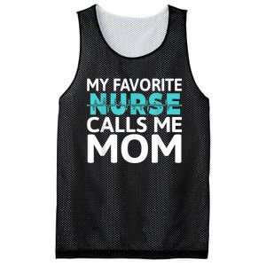 My Favorite Nurse Calls Me Mom Daughter Hospital Nursing Mesh Reversible Basketball Jersey Tank