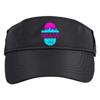 Miami Florida Neon Retro Logo Adult Drive Performance Visor