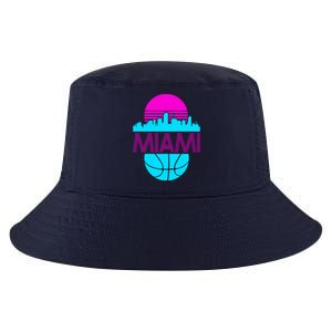 Miami Florida Neon Retro Logo Cool Comfort Performance Bucket Hat