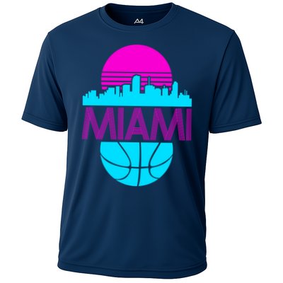 Miami Florida Neon Retro Logo Performance Shirt