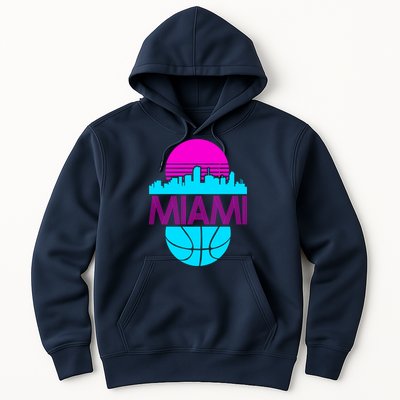 Miami Florida Neon Retro Logo Hoodie