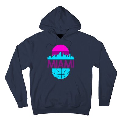 Miami Florida Neon Retro Logo Hoodie