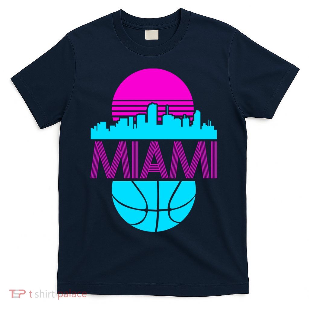 Miami Florida Neon Retro Logo T-Shirt