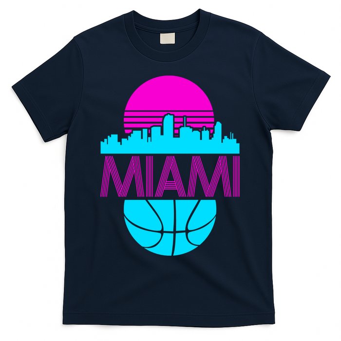 Miami Florida Neon Retro Logo T-Shirt