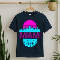 Miami Florida Neon Retro Logo T-Shirt
