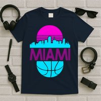 Miami Florida Neon Retro Logo T-Shirt