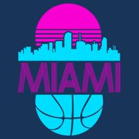 Miami Florida Neon Retro Logo T-Shirt