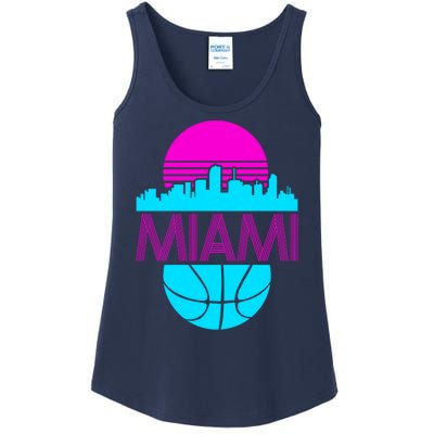 Miami Florida Neon Retro Logo Ladies Essential Tank