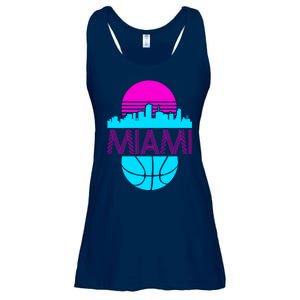 Miami Florida Neon Retro Logo Ladies Essential Flowy Tank