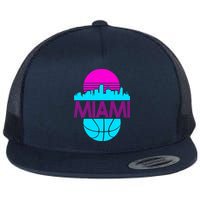 Miami Florida Neon Retro Logo Flatbill Hat