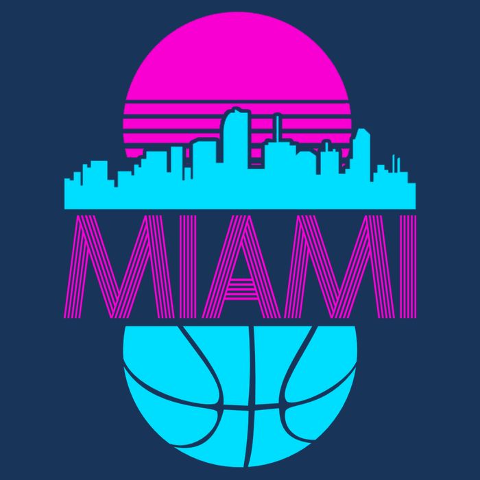 Miami Florida Neon Retro Logo Flatbill Hat