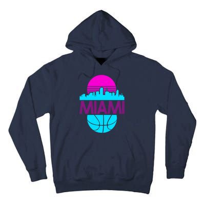 Miami Florida Neon Retro Logo Tall Hoodie