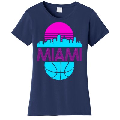 Miami Florida Neon Retro Logo Women's T-Shirt