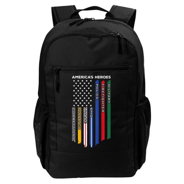 Military Firefighter Nurse BACK Responders Police Daily Commute Backpack