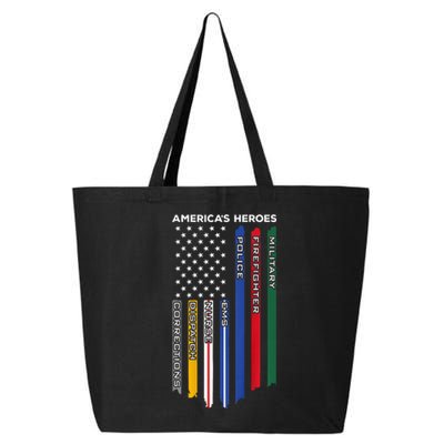 Military Firefighter Nurse BACK Responders Police 25L Jumbo Tote