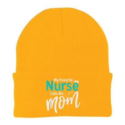 My Favorite Nurse Calls Me Mom Daughter Is A Nurse Knit Cap Winter Beanie