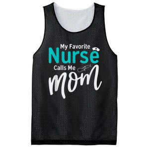 My Favorite Nurse Calls Me Mom Daughter Is A Nurse Mesh Reversible Basketball Jersey Tank