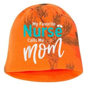 My Favorite Nurse Calls Me Mom Daughter Is A Nurse Kati - Camo Knit Beanie